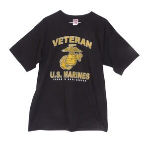 Bayside  US Marines Veteran Proud To Have Served T Shirt Black Large